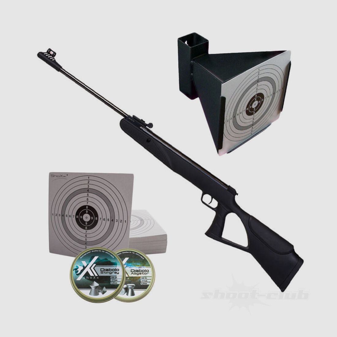 Diana Two-Sixty Kipplauf Luftgewehr 4,5mm Diabolos Kugelfang Set