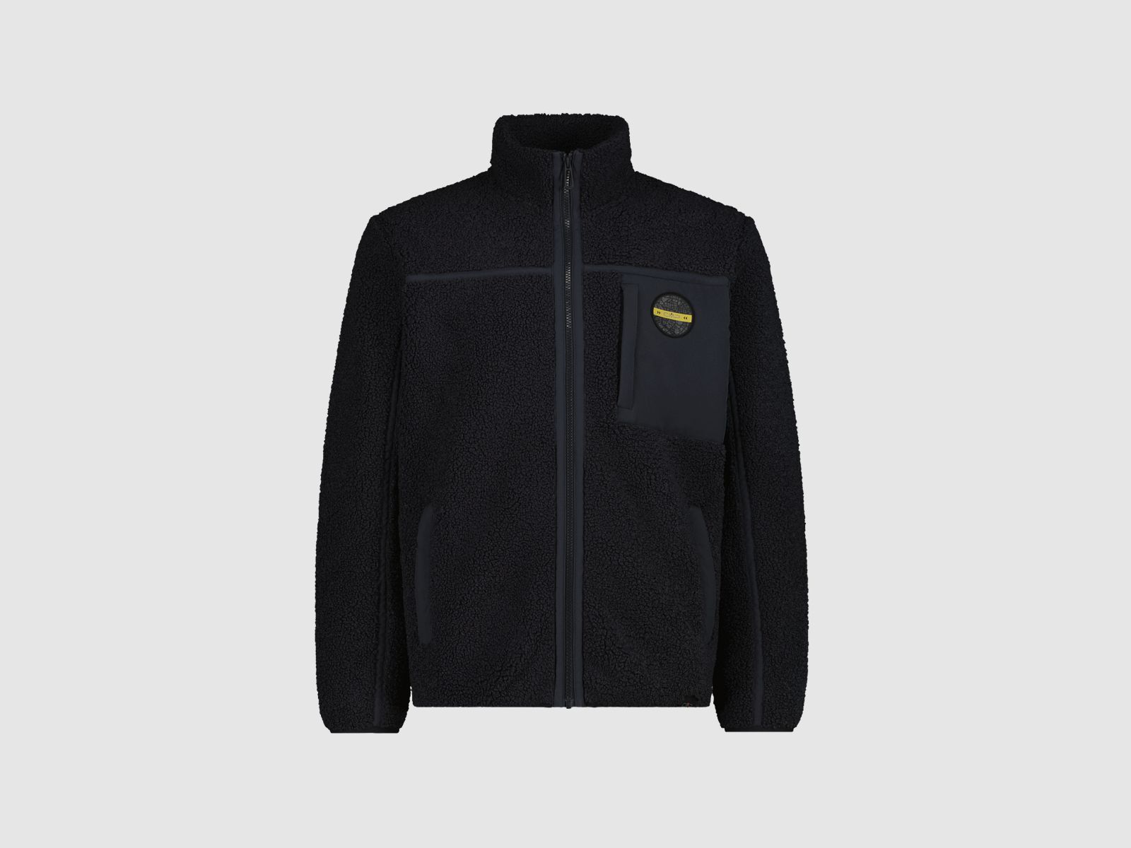 CMP Jacke aus Highloft-Fleece für Herren mit Kunstpelz Anthrazit