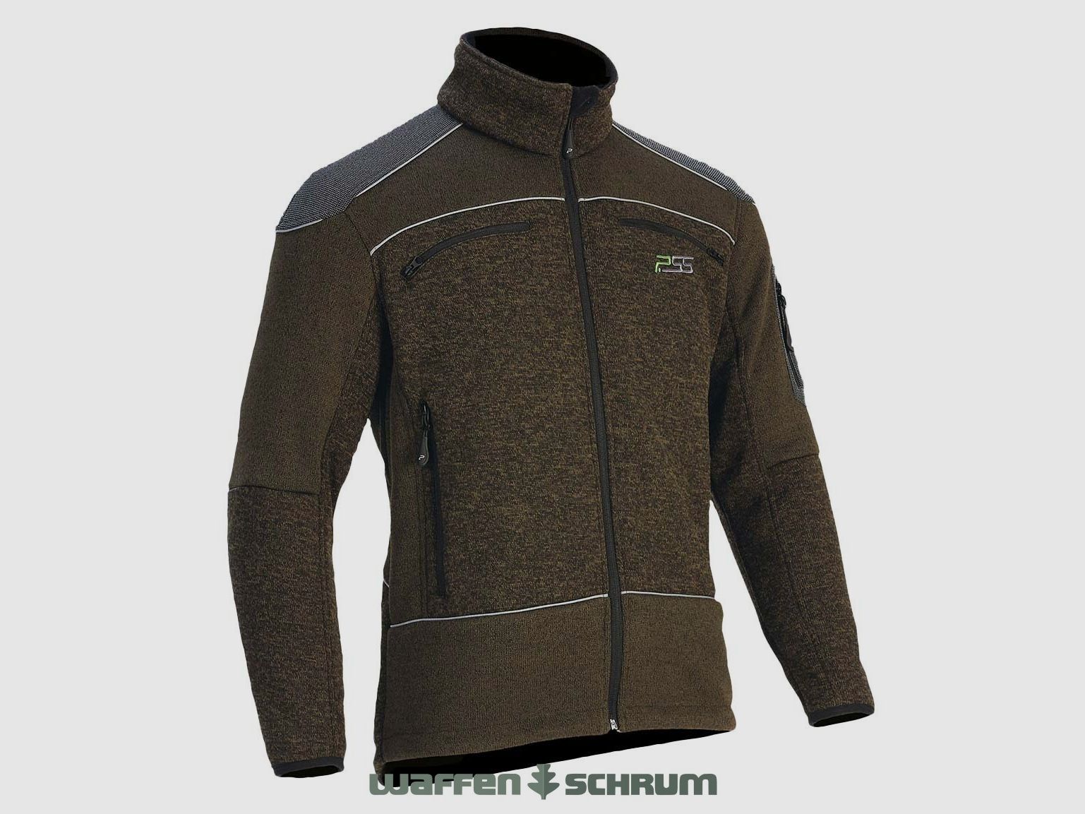 Fleece knit jacket X-treme green mélange