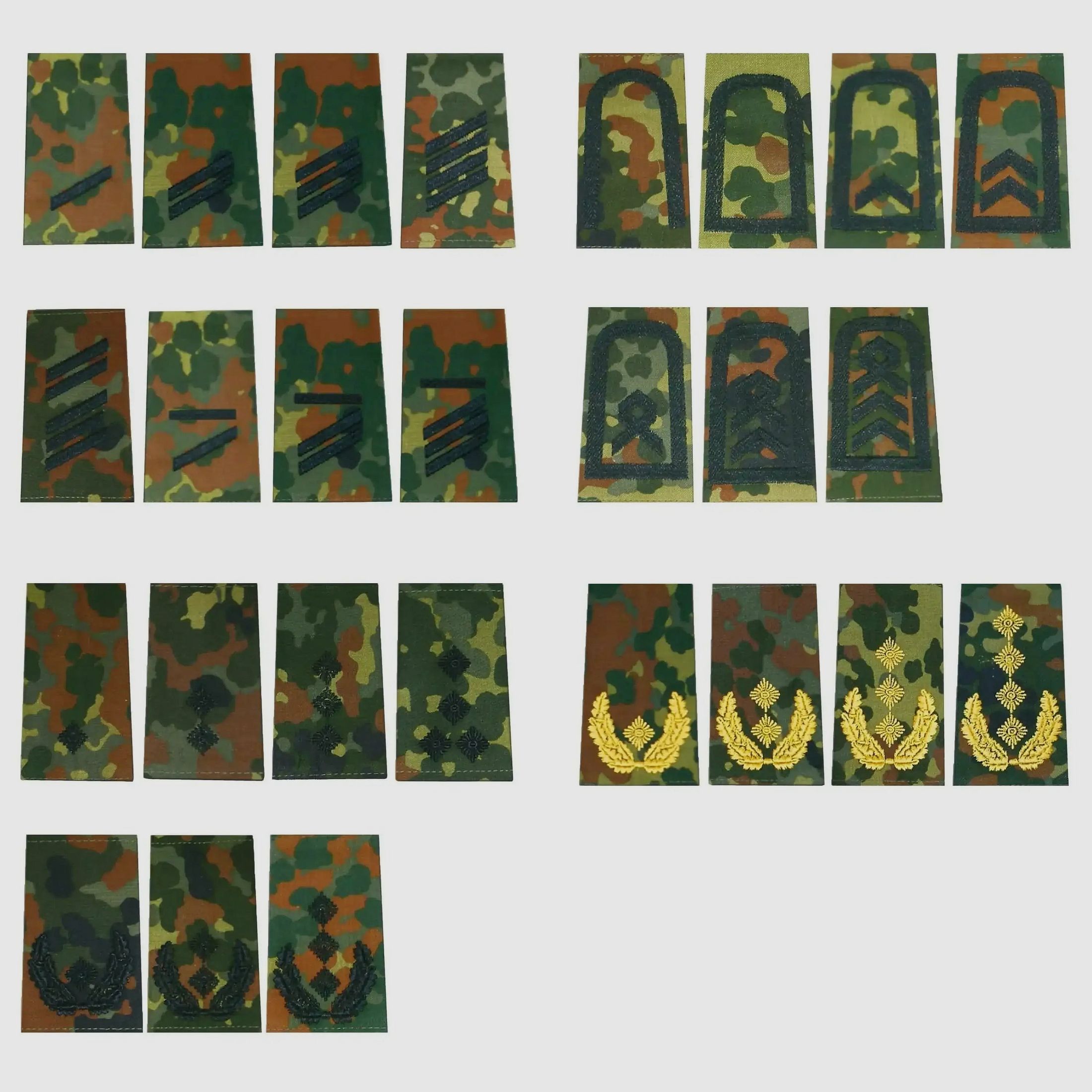 Fritzsch insignia de rango BW ejército Velcro