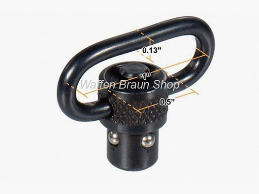 UTG Standard Push Button QD Sling Swivel, 1" Loop
