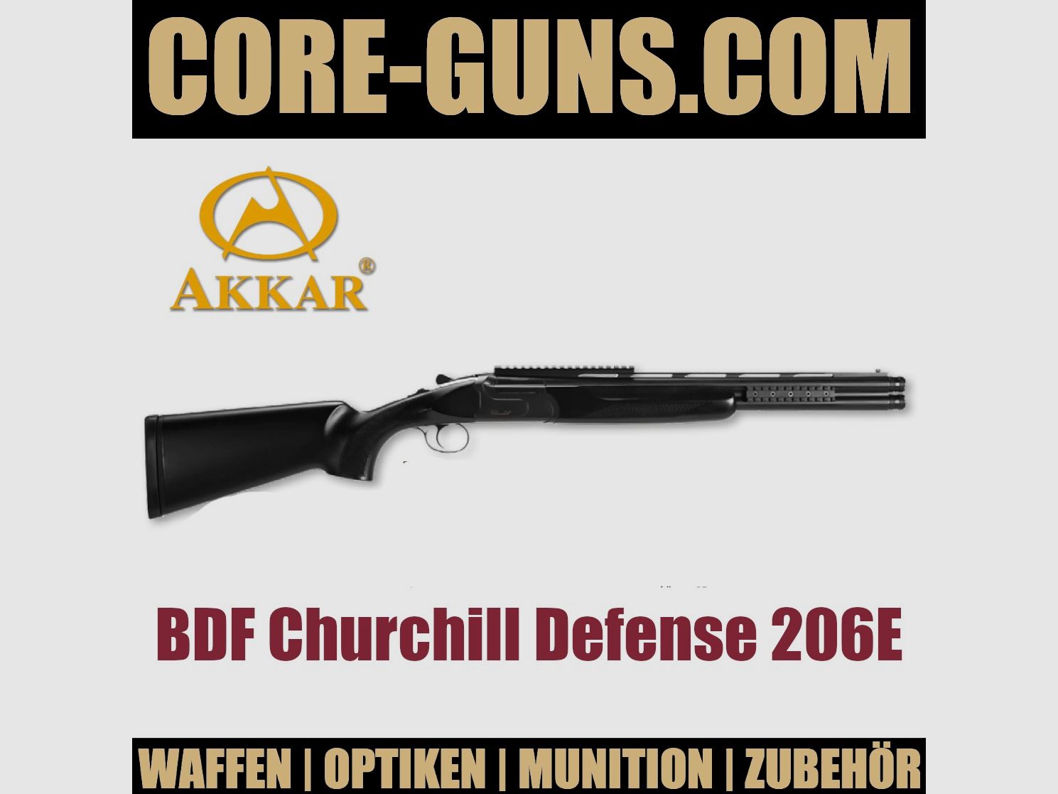 BDF CHURCHILL DEFENSE 206E BOCKDOPPELFLINTEN KALIBER 12/76 *EWB PFLICHTIG Bockflinte