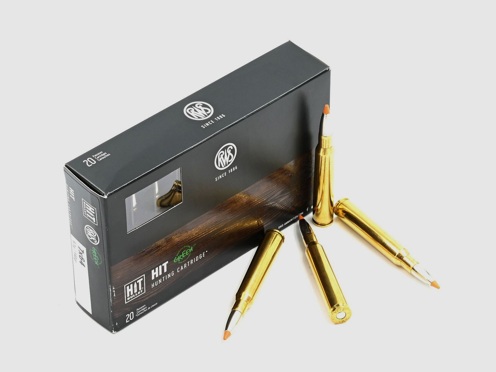 RWS HIT Green, 7x64mm, 9.1g/140gr. 20 Stk.