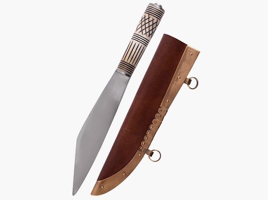 Coltello vichingo Skramasax con manico in osso