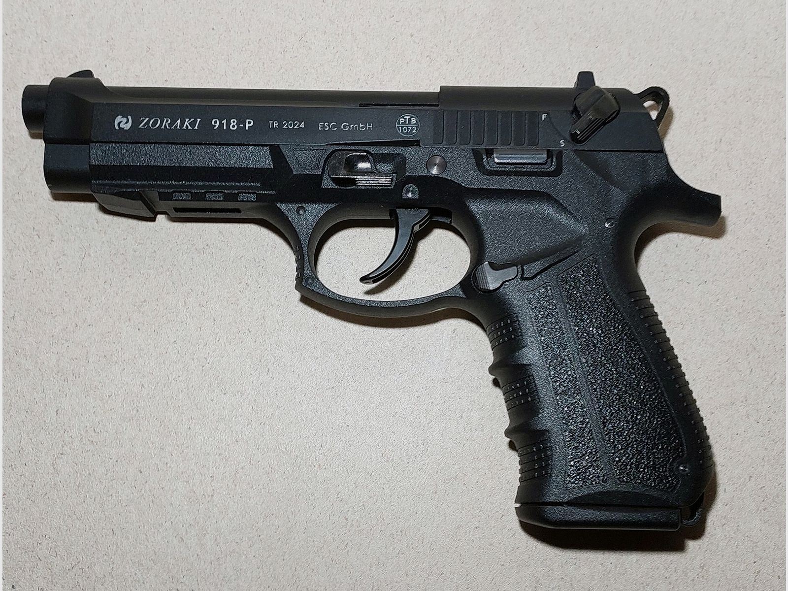 Zoraki 918-P Schreckschusspistool 9 mm P.A.K. 918 PTB 1072 met koffer