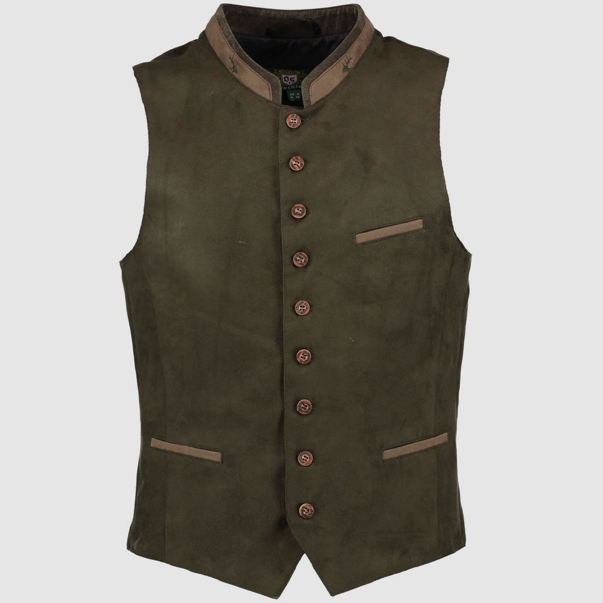 OS TRACHTEN Gilet da Uomo 3 Tasche Verde Scuro