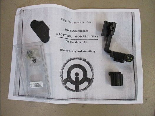 Diopter für Schweizer Karabiner K31 mit Schlüssel und Lyman Korneinsätzen K31