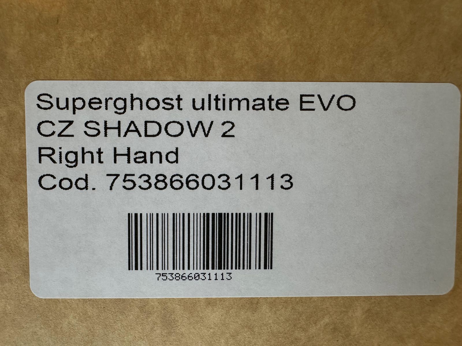 Ghost Ultimate Evo CZ Shadow2 Holster Rechts