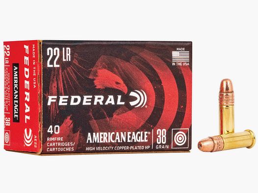 Federal American Eagle .22LR HV HP 38gr (40)