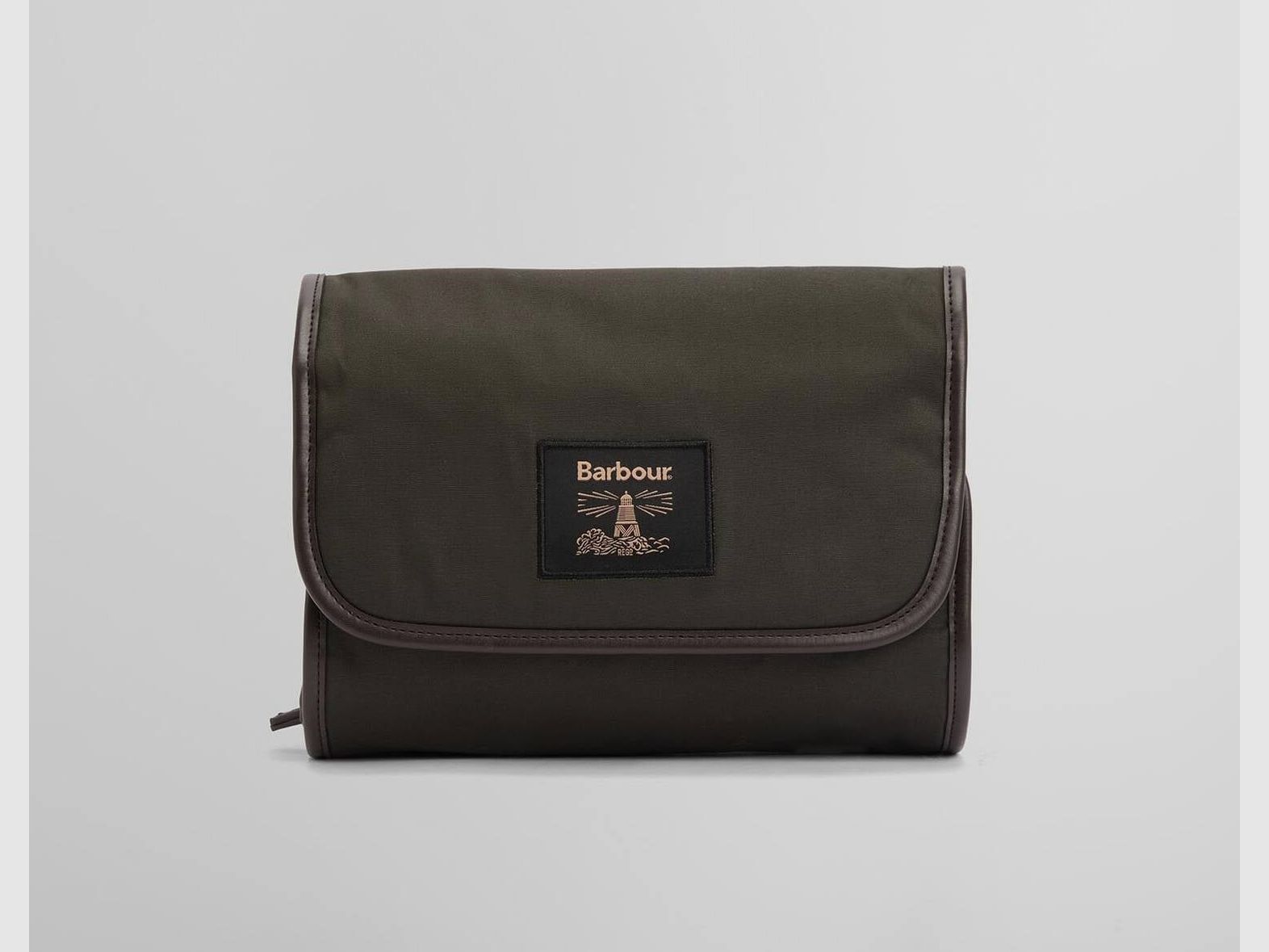 Barbour Wax Hanging Washbag Olive