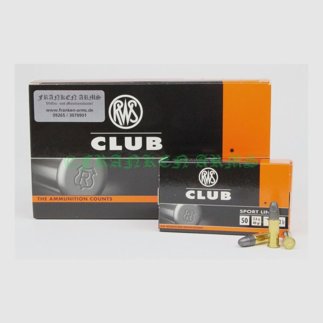 RWS Club .22 l.r. 40gr. 2.6g 50 pieces quantity discounts