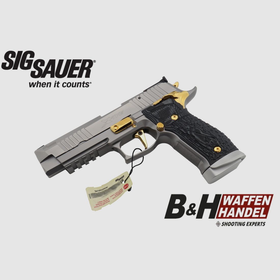  Sig Sauer P226 X-Five Supermatch Stainless & Gold eine der letzten aus deutscher Fertigung