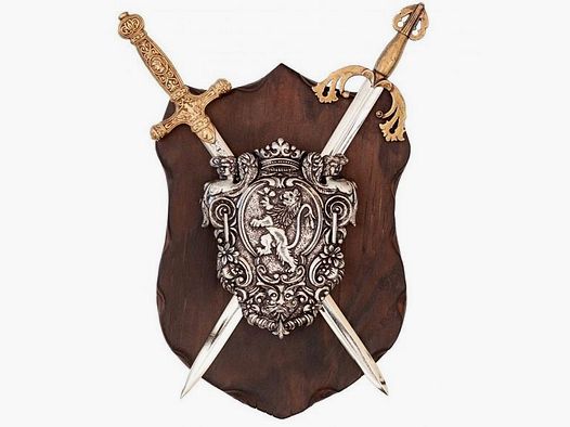Tablica El Cid z tarczą i mieczami