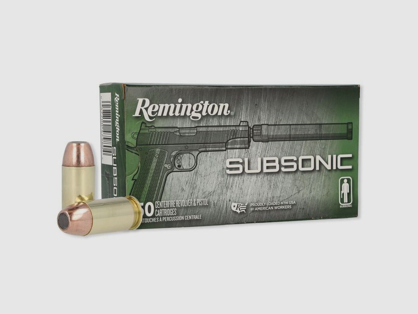 Cartouche Remington FFW .45ACP, FNEB 230gr (Subsonique) VE50