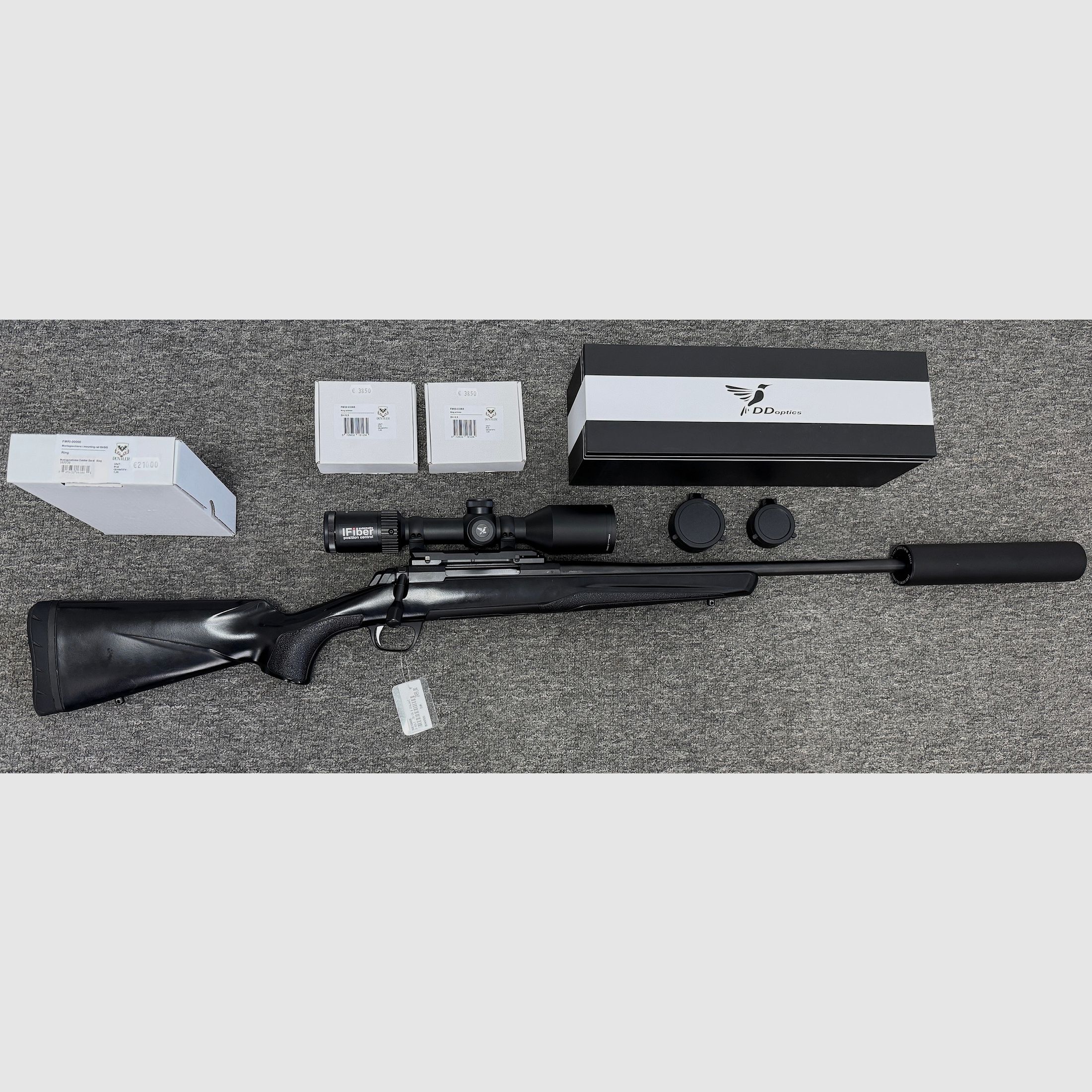 Browning X-Bolt .30-06 mit Mündungsgewinde, Zielfernrohr & Schalldämpfer