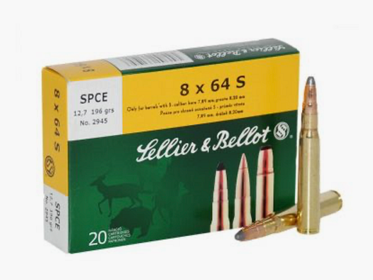 Sellier & Bellot 8x64S SP 12,7 g 196 gr