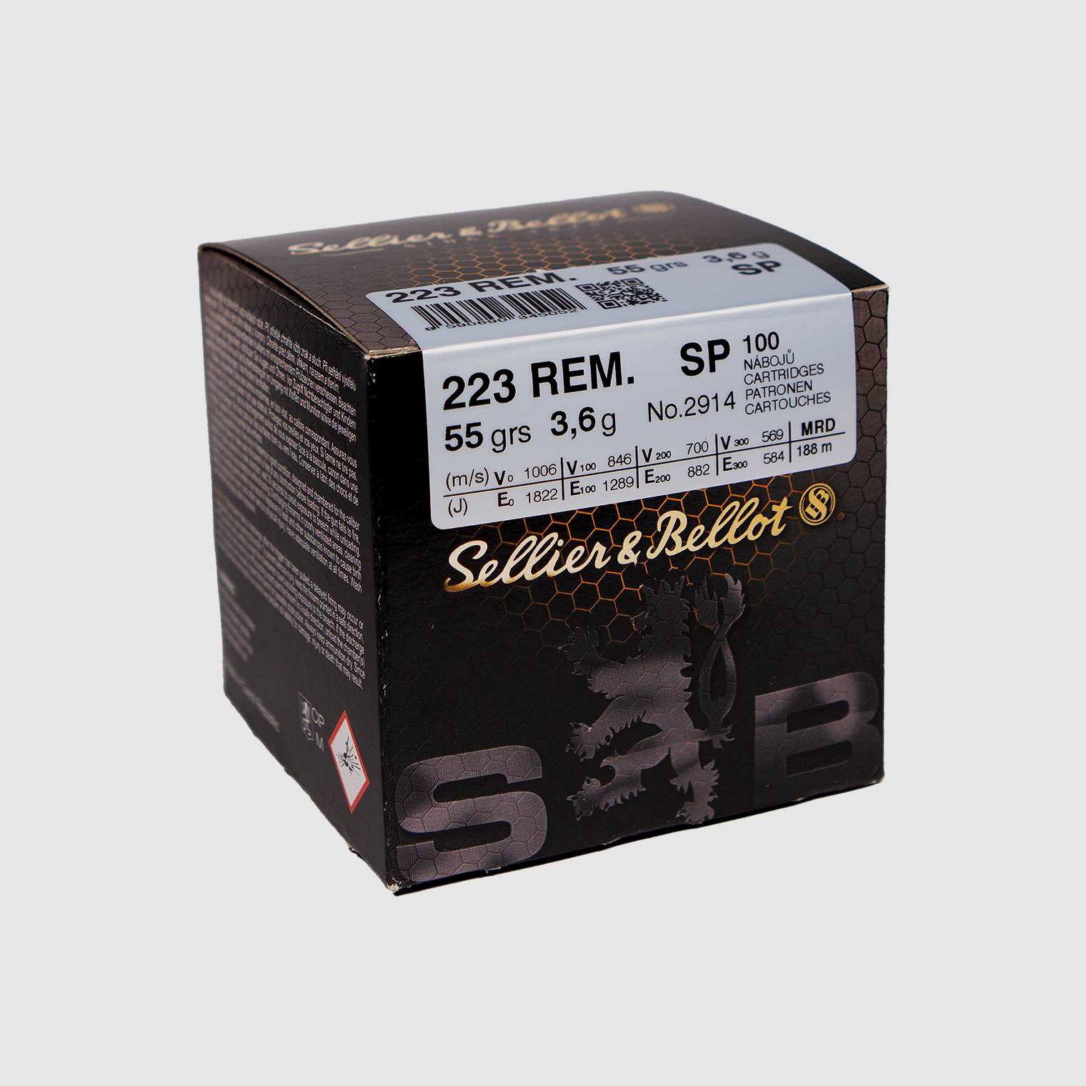 Sellier & Bellot Büchsenmunition .223 Rem 3,6g Soft Point Schüttpackung mit 100 Stück