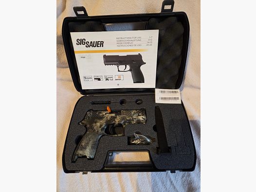 Sig Sauer P320 Pistolet alarmowy 9mm P.A.K. Cobra camo w zestawie z futerałem na broń