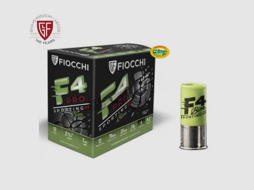 FIOCCHI Patronen F4 Pro Sporting Bior HP Kal.12 gr.28 pb.9