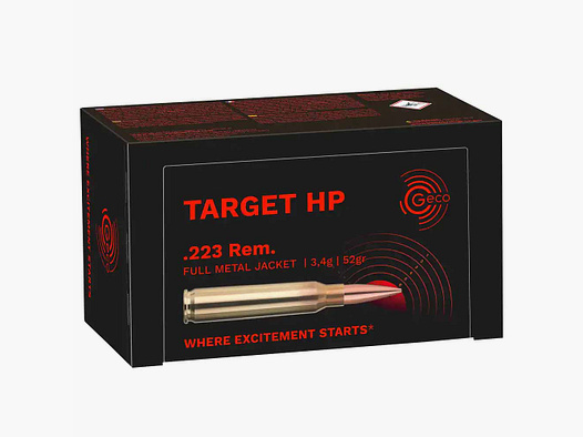 GECO TARGET HP .223Rem 3.4g / 52grs 50Stk