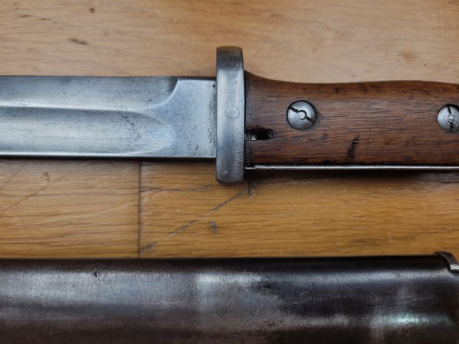 Seltene Bajonett 84/98 2. Typ – Herstellung „Bontgen & Sabin“ – Solingen – Originalscheide – 1. WK – sehr guter Zustand, Bild 11 von 18