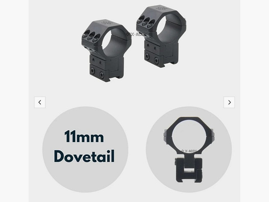 Vector Optics höhenverstellbare Montage Aluminium, Tubus 25,4 mm, 11 mm Dovetail,  33-39 mm