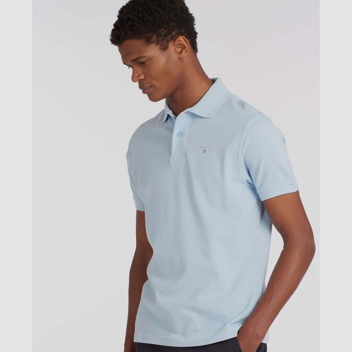 BARBOUR Sports Polo Sky Blue