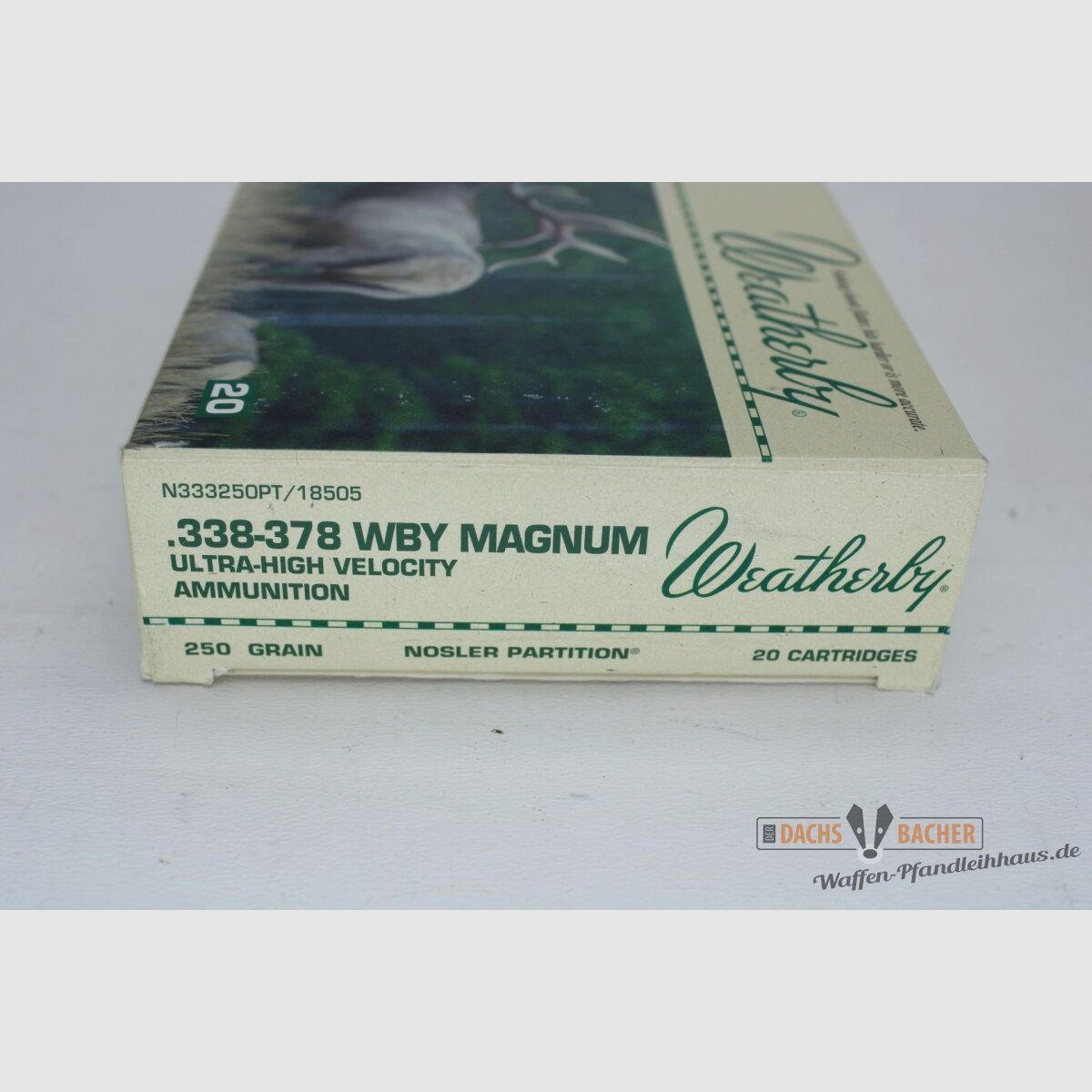 Weatherby .338-378 Wby Magnum 250gr. Nosler Partition 20 strzałów