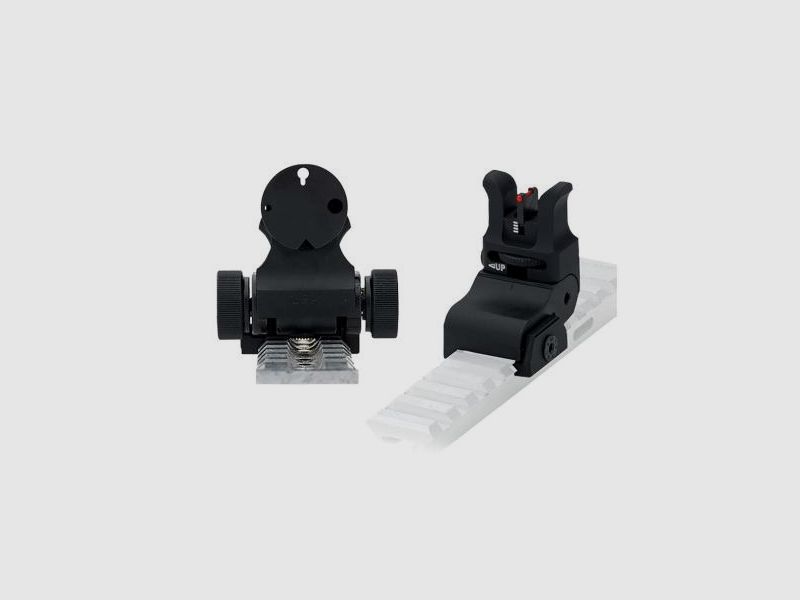 LPA Sights Visier Visier-Set, klappbar, FibreOpt PicatinnySchiene