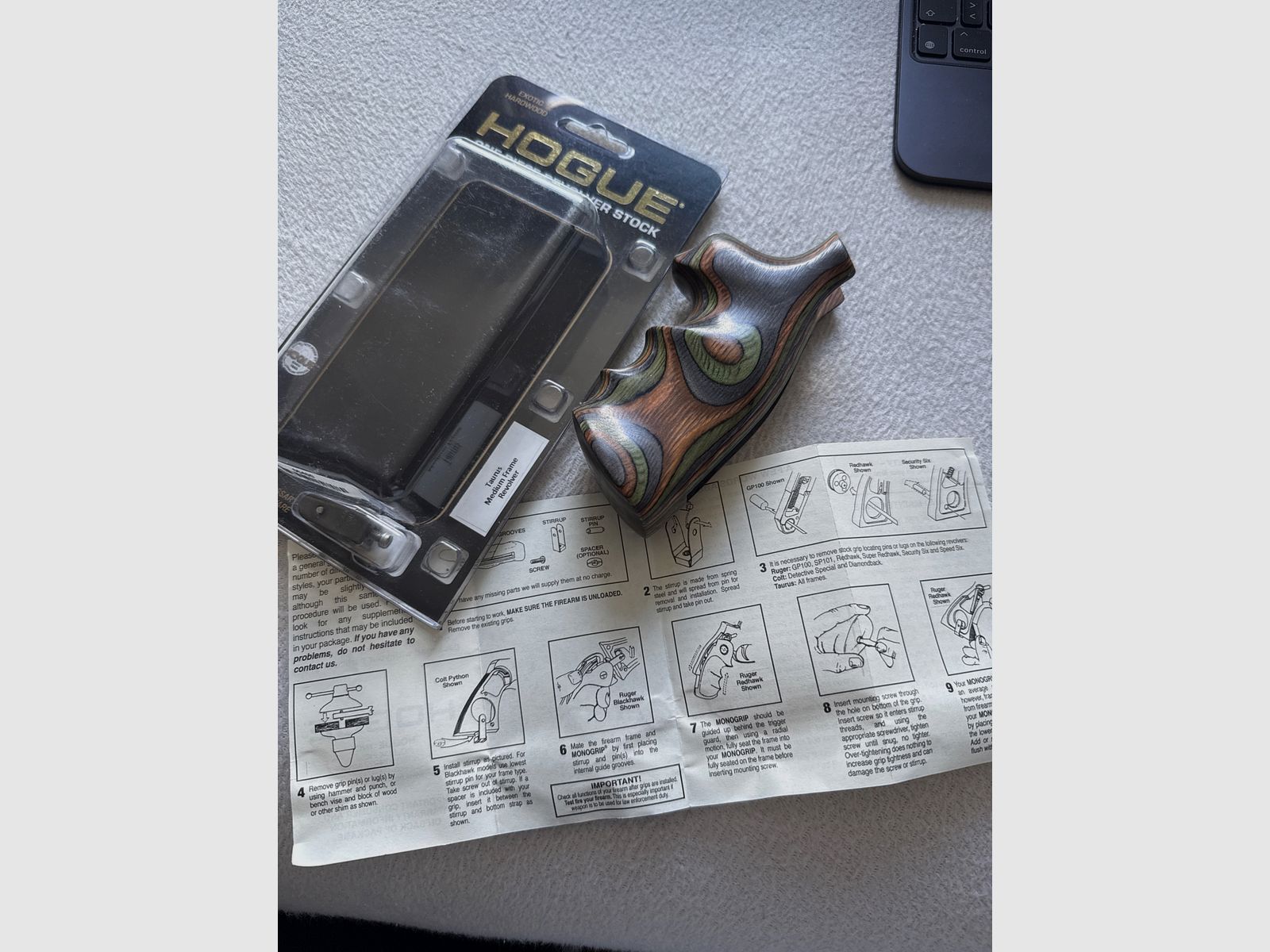 Taurus Griff grips Houge 66400 Medium Frame legno compensato, immagine 2 di 3