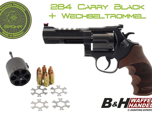 Spohr  284 Carry Black 4 Zoll Revolver mit Wechseltrommel 9mm Made in Germany