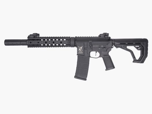 AR15 SilentOps 9 Zoll CHARLIE EAGLE ETU Schwarz AEG Softair Gewehr max. 0,5J | Delta Armory