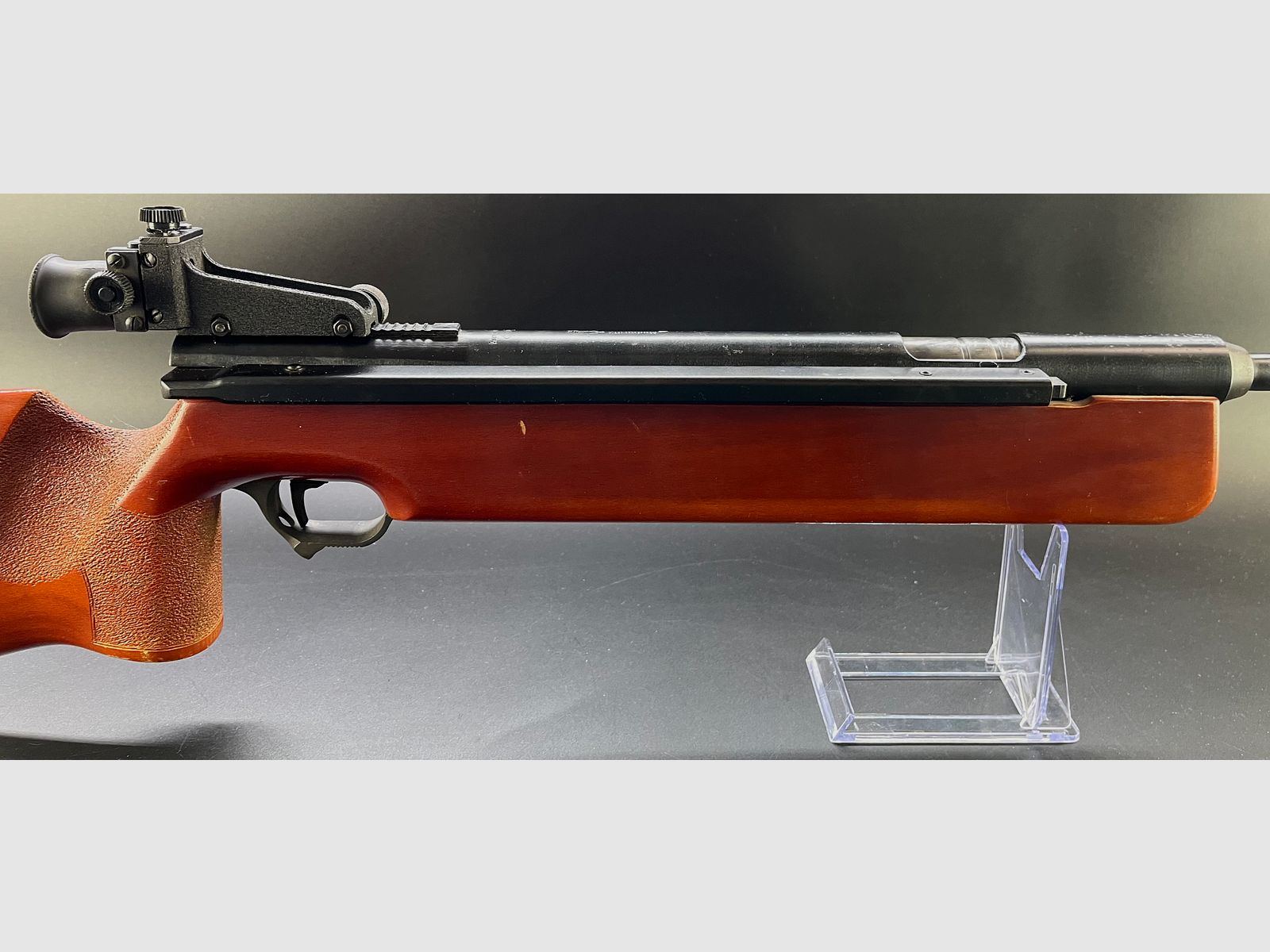 Haenel Mod. 312 Seitenspanner Luftgewehr 4,5mm Diabolo mit Diopter und neuer Dichtung und Kolbenfede