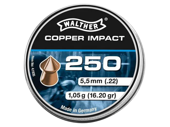 Śrut 5,5 mm Diabolo Walther Copper Impact 5,5 mm 250 szt.