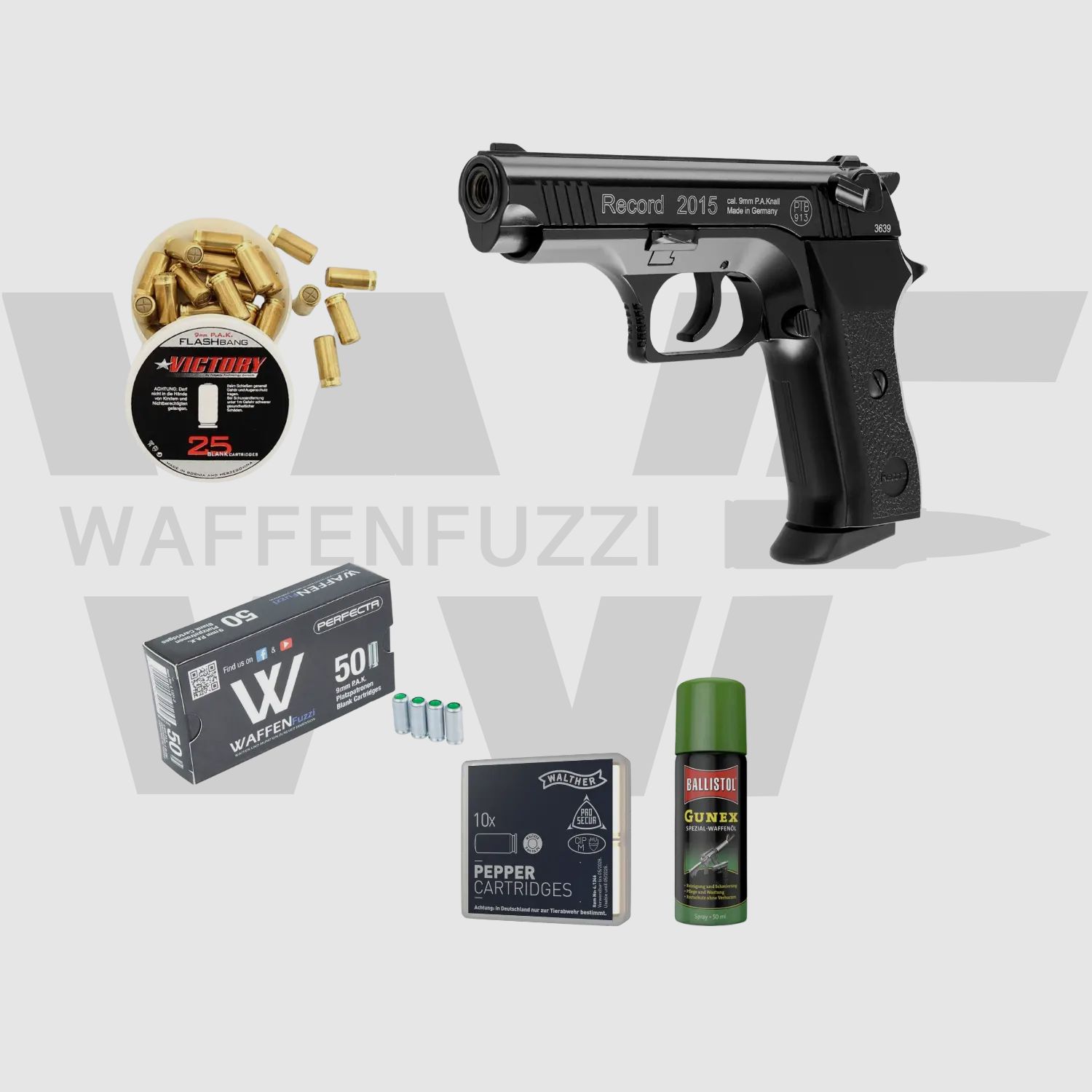 Record 2015 Defense Schreckschusspistolen Set "S" Kaliber 9mm PAK