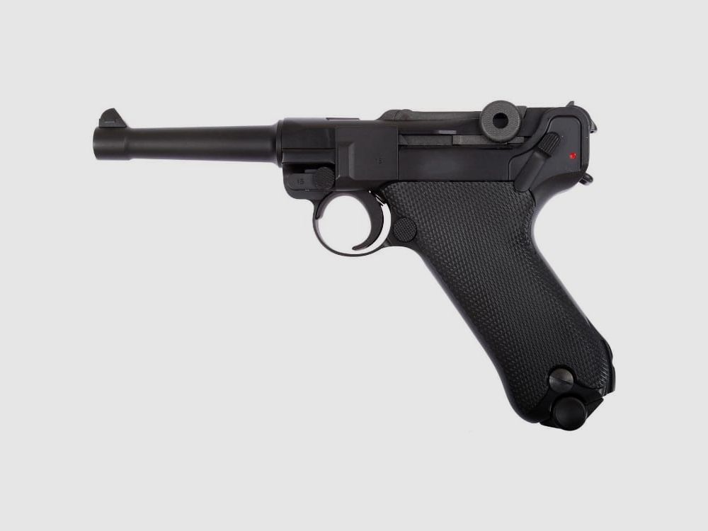 WE P08 GBB Airsoftpistool (zwart)