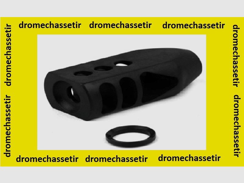 Schalldämpfer schwer mit 3 Öffnungen, doppelt oval für Gewinde 1/2×28, Farbe schwarz