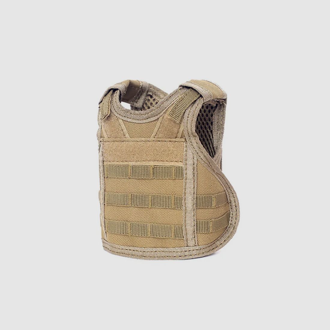 Mini protective vest for beer bottle / wine bottle / thermos bottle - sand