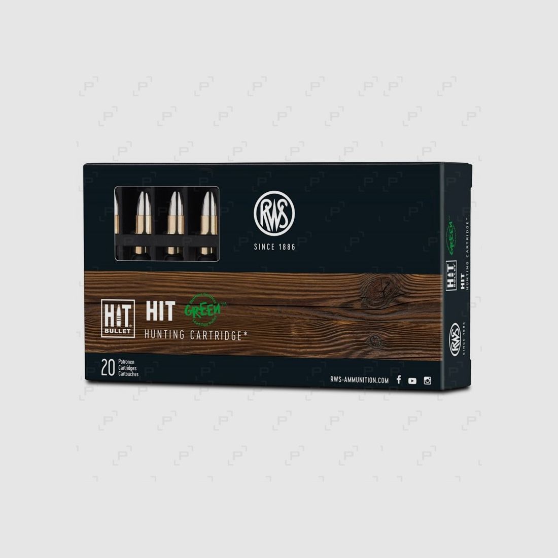 Box mit 20 Patronen für Großwild RWS HIT Kaliber 5,6X50 R MAG - 40 GR (BLEIFREI)