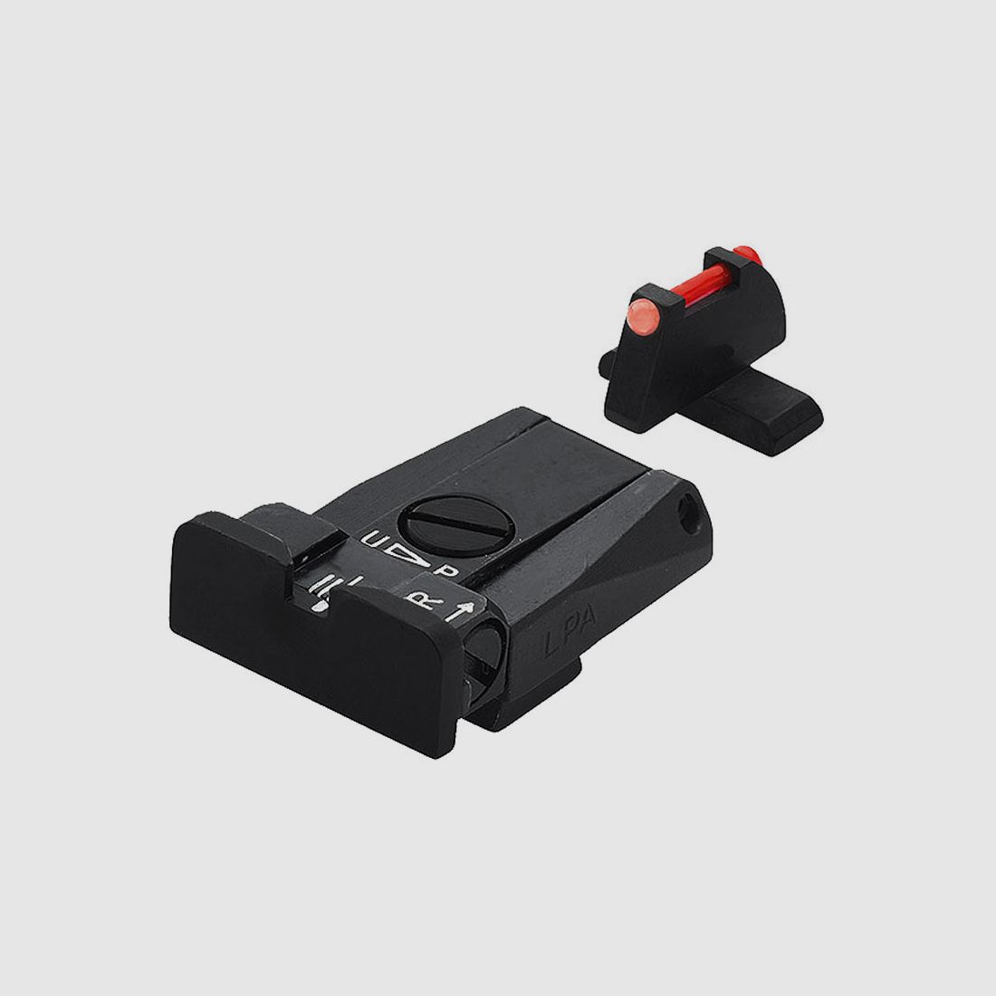 LPA Match Sight SPR pour pistolets CZ CZ M75/85 neuf, lame de visée noire, guidon rouge "Fiber Optic"