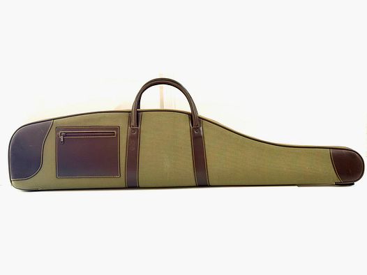 Futteral voor rifle met riflescope van canvas en leer El Corzo
