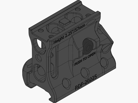 SPUHR RDF-20225K Aimpoint T-2 Magnifier Mount H57mm/2.25" PIC