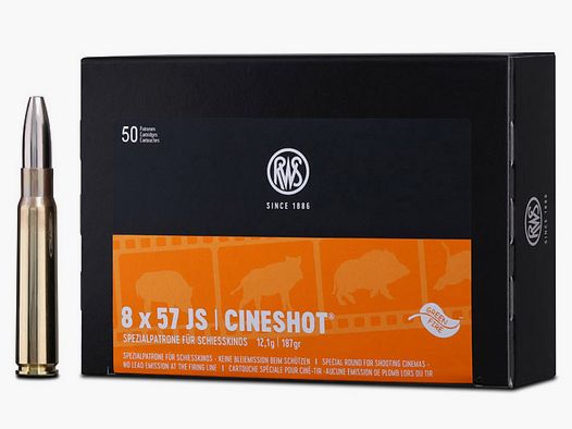 RWS 8x57JS Cineshot 12,1g  - 187gr  50er Pck.