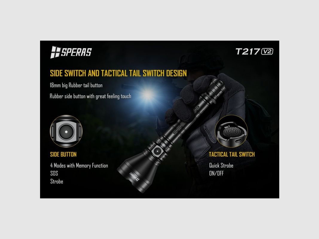 NEUE TASCHENLAMPE SPERAS T217 MIT RIFLE-KIT, Bild 9 von 15