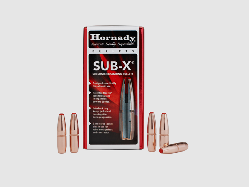 Hornady Geschoss 30 Cal .308 175gr SUB-X (30-30 Win) (100)