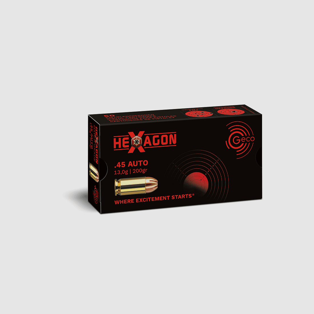 Geco .45 Auto Hexagon 200 gr. - 50 pz