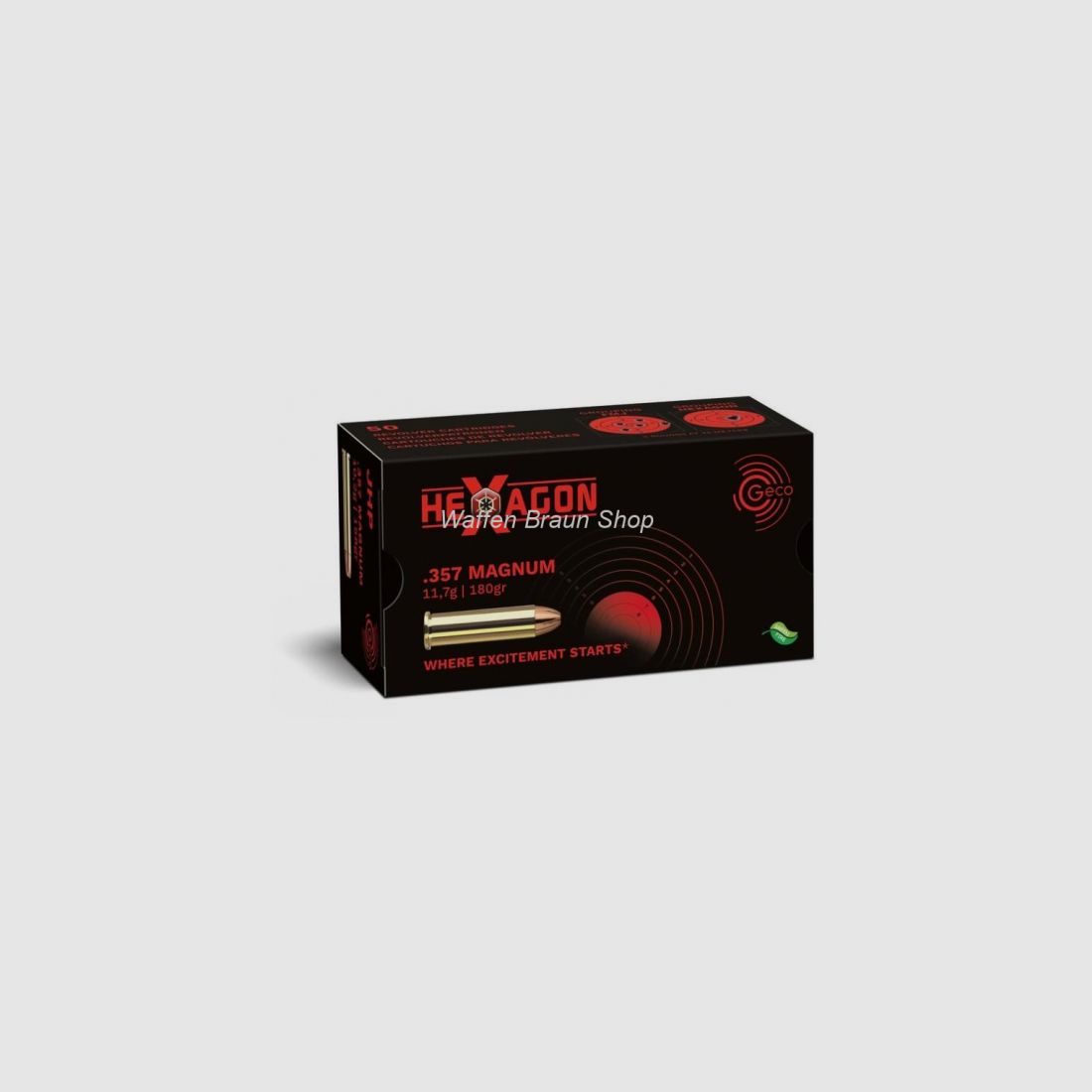 GECO PATR .357 MAG HEXAGON 180 grain 50 STK