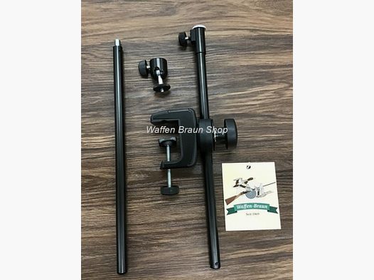 K&M Klemmstativ mit Kugelgelenk von 80 cm auf 110 cm ausziehbar, schwarz