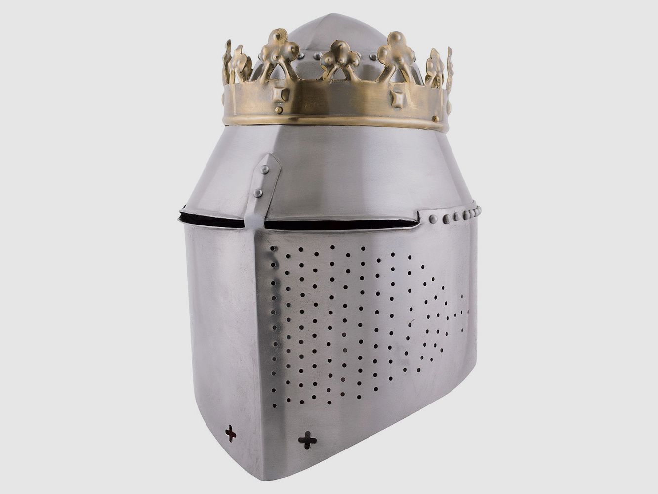 Königlicher Topfhelm mit Krone