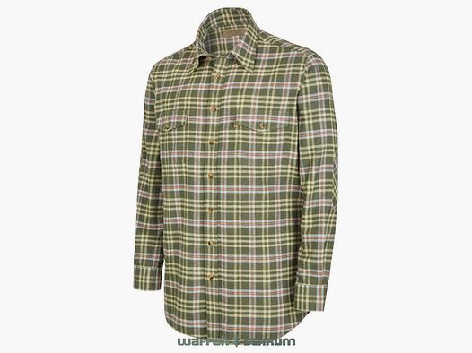 Böcker Hemd Flanell Comfort Fit Oliv kariert